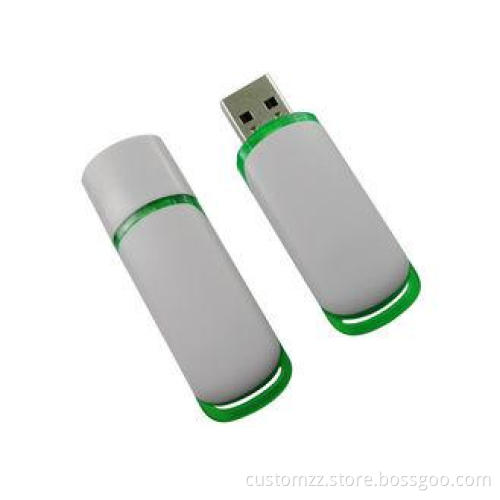 4GB Plastic USB Flash Drive USB 2.0 , Green / Orange Color